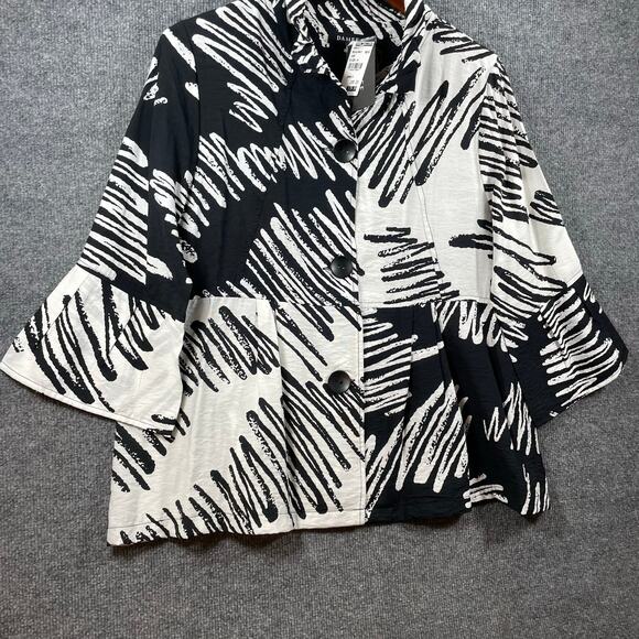Damee Women's M Art To Wear Button Up Jacket Wire Collar NWT Abstract Designer - Picture 3 of 15